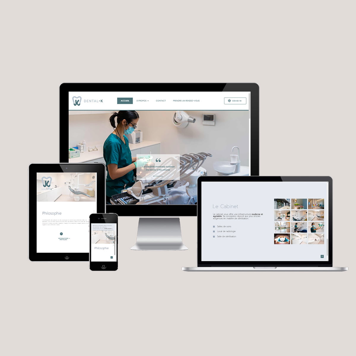 Capture du site du cabinet Dental-K
